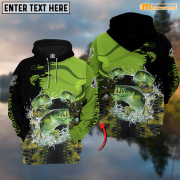 Maxcorners Personalized Three Bass Fishing T-shirt Color13