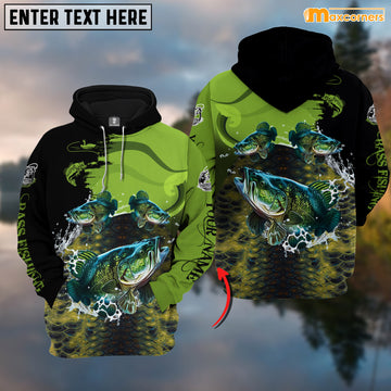 Maxcorners Personalized Three Bass Fishing T-shirt Fish2