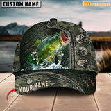 Maxcorners Personalized Zip Up Bass Fishing Cap All Over Printed Color1