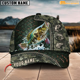 Maxcorners Personalized Zip Up Bass Fishing Cap All Over Printed Color3