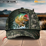 Maxcorners Personalized Zip Up Bass Fishing Cap All Over Printed Color5