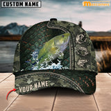 Maxcorners Personalized Zip Up Bass Fishing Cap All Over Printed Color6