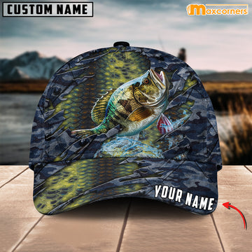 Maxcorners Personalized Steel Bass Fishing Cap