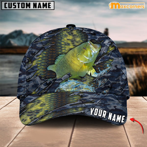 Maxcorners Personalized Steel Bass Fishing Cap