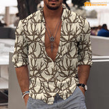 Maxcorners Deer Horn Casual Shirt