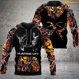 Maxcorners Personalized Deer Hunting Hoodie Red