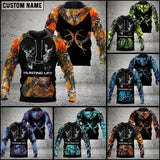 Maxcorners Personalized Deer Hunting Hoodie Cyan