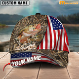 Maxcorners Personalized Zipper Flag Bass Fishing Cap