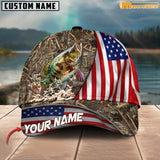 Maxcorners Personalized Zipper Flag Bass Fishing Cap