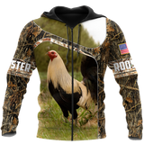 Maxcorners Rooster On The Grass All Over Printed Unisex Deluxe Hoodie
