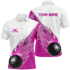 Max Corner Personalized Cross Art Flame Bowling Pink Bowling Ball Custom Bowling Team Shirt