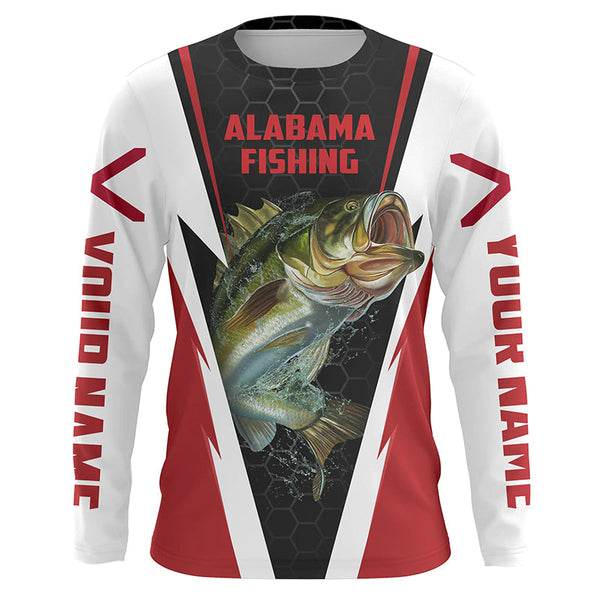 Maxcorners Alabama Bass Tournament Fishing Custom Long Sleeve Fishing Shirts