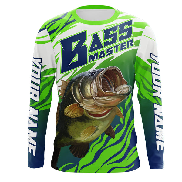 Maxcorners Personalized Bass Master Fishing Jerseys Largemouth Bass 3D Shirts