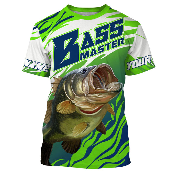 Maxcorners Personalized Bass Master Fishing Jerseys Largemouth Bass 3D Shirts