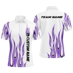 Max Corner Personalized Art Flame Bowling Violet Bowling Ball Custom Bowling Team Shirt