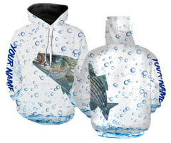 Maxcorners Striped Bass Fishing Wrap Around Bubbles Customize Name All Over Print 3D Shirts