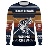 Max Corner Bass Fishing Crew Ugly sweater pattern Custom Long Sleeve Fishing Shirts Personalized Christmas Fishing gifts
