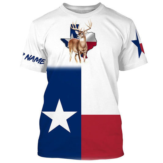 Maxcorners Tx Texas Whitetail Deer Hunting Custom Name All Over Print Shirts