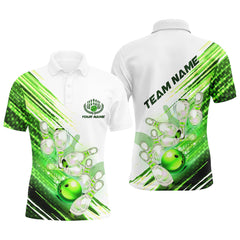 Max Corner Green Custom Bowling Shirts Personalized Team Bowling Jerseys Bowling Polo Shirts