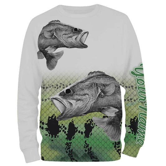 Maxcorners Largemouth Bass Fishing Customize Name 3D All Over Printed Shirts
