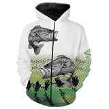 Maxcorners Largemouth Bass Fishing Customize Name 3D All Over Printed Shirts