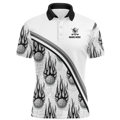 Max Corner Golf balls black flame pattern Mens Golf polo shirts custom name golf clothes for men golfing