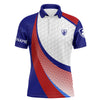 Max Corner Red white and blue Mens golf polo shirts custom mens golf shirts, personalized golf gifts