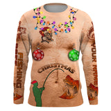 Max Corner Funny Hairy chest ugly Bass fishing custom long sleeve Fishing shirts Personalized Christmas Fishing gifts