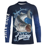Maxcorners Fishing Makes Me Happy 3D Shirt Striped Bass Fishing Personalized