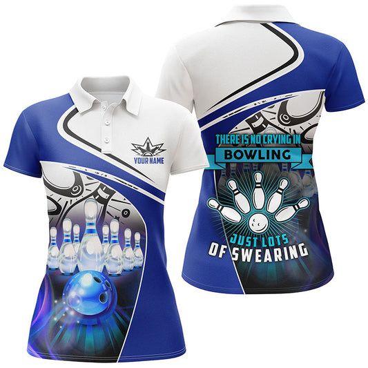 Maxcorners Funny Bowling There Is No Crying In Bowling Just Lots Of Swearing Personalized All Over Printed Shirt For Women