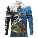 Maxcorners Largemouth Bass Fishing Fish On Blue Custom Name