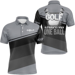 Max Corner Mens golf polo shirts custom Golf it requires only one ball mens golf shirts, golfing gifts