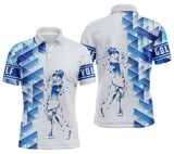 Max Corner Personalized blue camo golf polo shirts for men cool long sleeve golf shirts