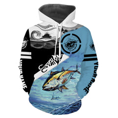 Max Corners Tuna Fishing Fish On saltwater fishing Customize name 3D Hoodie