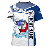 Striped Bass Fishing American Flag Customize Name And Boat Name Tournament Unisex Fishing Shirt