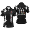 Max Corner Black golf shirt mens skull golf clubs custom name skull golf friends team mens polo golf shirts