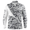 Max Corner Personalized gray camo golf shirt custom name Men golf polo shirts, gifts for golf lovers