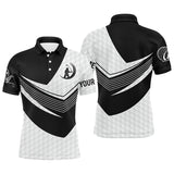 Max Corner Black and White golf balls skin custom name short sleeve, long sleeve golf polos for mens