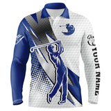 Max Corner Mens golf polo shirts custom name white and blue polo golf shirts for men