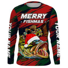 Max Corner ugly Christmas Bass fishing Red Racing Pattern Custom Christmas long sleeve Fishing Shirts Personalized Christmas Fishing gifts