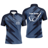 Max Corner Mens golf polo shirt blue lightning custom name and team name golf shirt, golfing gifts