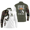 Max Corner Mens golf polo shirts custom name Veterans fire in the hole skull camo golf shirt