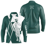 Max Corner Green and white argyle Mens golf polo shirt custom golf skull team golf jerseys best mens golf wear