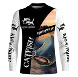 Maxcorners Customize Name All Over Printed 3D Shirt Catfish Fishing Fishaholic