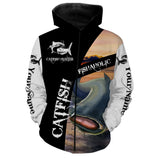 Maxcorners Customize Name All Over Printed 3D Shirt Catfish Fishing Fishaholic