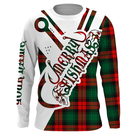 Max Corner Merry Fishmas Funny Christmas Fishing ugly christmas shirt ideas Custom Long Sleeve Fishing Shirts Personalized Christmas Fishing gifts