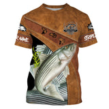 Striped Bass Fishing Customize Name Unisex Fishing Shirt