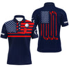 Max Corner American flag patriotic Men golf polo shirts custom name blue golf polo shirt mens
