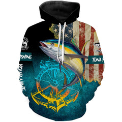Max Corners Tuna fishing American flag patriotic Custom Name 3D Hoodie
