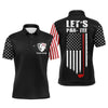 Max Corner American flag golf polo shirt for men custom Let's par tee patriotic mens golf shirts
